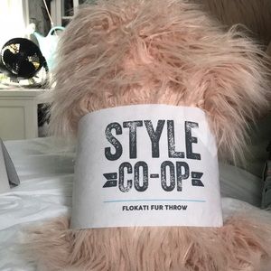 Light Blush throw blanket NEW